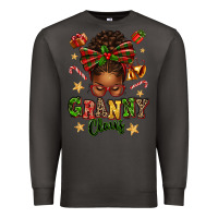 Smoke granny claus afro messy bun Premium Sweatshirt - texasbilliewilder