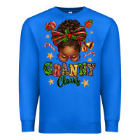 True Royal granny claus afro messy bun Premium Sweatshirt - texasbilliewilder