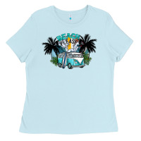 Baby Blue beach please Ladies Tee - SublimationCraftShop