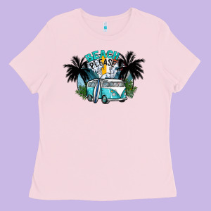 Beach Please Ladies Tee Designed By Sublimationcraftshop