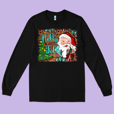 Holly Jolly Long Sleeve Tee Designed By Jahusdesignshop