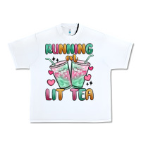 White running on lit tea Urban Heavy Tee - MaliasSmallBusiness