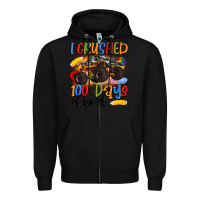 Black i crushed 100 days of school Zipper Hoodie - Artiststas