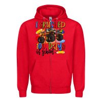 Red i crushed 100 days of school Zipper Hoodie - Artiststas