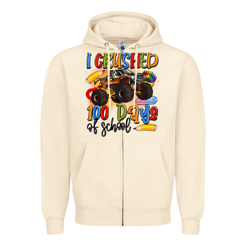 I Crushed 100 Days Of School Zipper Hoodie by Artiststas | Teevron