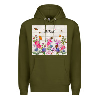 Army Green be kind wildflower Premium Hoodie - TumblerDesignByShophia
