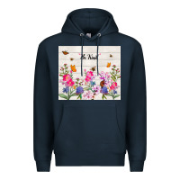 Navy be kind wildflower Premium Hoodie - TumblerDesignByShophia
