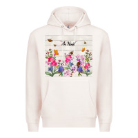Pale Pink be kind wildflower Premium Hoodie - TumblerDesignByShophia