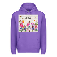 Purple be kind wildflower Premium Hoodie - TumblerDesignByShophia