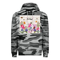 Slate Camo be kind wildflower Premium Hoodie - TumblerDesignByShophia