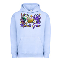 Peace Love Crawfish Mardi Gras Skeleton Hand Urban Hoodie | Teevron