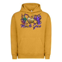 Pigment Peanut Butter Peace love crawfish Mardi Gras skeleton hand Urban Hoodie - FaDigitalArtStudio