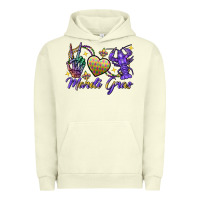 Pigment Pistachio Peace love crawfish Mardi Gras skeleton hand Urban Hoodie - FaDigitalArtStudio