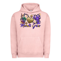 Pigment Salmon Peace love crawfish Mardi Gras skeleton hand Urban Hoodie - FaDigitalArtStudio