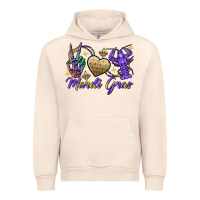 Sandshell Peace love crawfish Mardi Gras skeleton hand Urban Hoodie - FaDigitalArtStudio