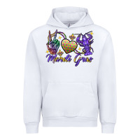 White Peace love crawfish Mardi Gras skeleton hand Urban Hoodie - FaDigitalArtStudio