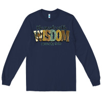 Navy she speaks with wisdom proverbs 31 26 Long Sleeve Tee - NancyCooperArtShop