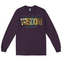 Plum she speaks with wisdom proverbs 31 26 Long Sleeve Tee - NancyCooperArtShop