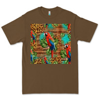 Cacao macaw parrot seamless pattern Premium Tee - HRA Design Shop