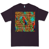 Plum macaw parrot seamless pattern Premium Tee - HRA Design Shop