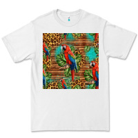White macaw parrot seamless pattern Premium Tee - HRA Design Shop