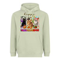 Matcha happy hallothanksmas cats Heavyweight Hoodie - texasbilliewilder