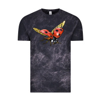 Cloud Black Ladybug Flying Vintage Tee - LillyAllenDesigns
