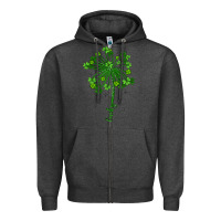 Charcoal Heather lucky st patrick s day Zipper Hoodie - Artiststas