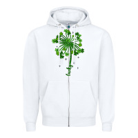 White lucky st patrick s day Zipper Hoodie - Artiststas