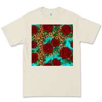 Bone leopard roses seamless pattern Premium Tee - HRA Design Shop