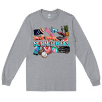 Heather Grey small businesses summer vibe Long Sleeve Tee - NancyCooperArtShop