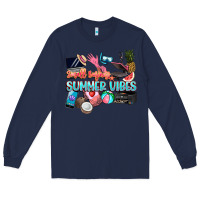 Navy small businesses summer vibe Long Sleeve Tee - NancyCooperArtShop