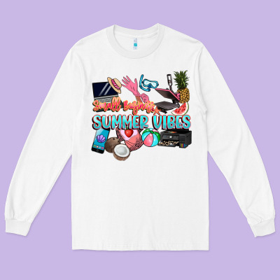 Small Businesses Summer Vibe Long Sleeve Tee Designed By Nancycooperartshop