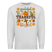 Grateful Thankful Blessed Premium Sweatshirt | Teevron