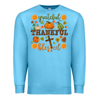 Ocean Blue Grateful thankful blessed Premium Sweatshirt - NancyCooperArtShop