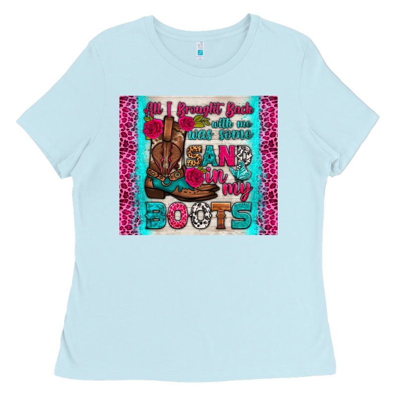 All I Brought Back With Me Was Some Sand In My Boots Tumbler Ladies Tee by HRA Design Shop | Teevron