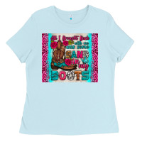 Baby Blue all i brought back with me was some sand in my boots tumbler Ladies Tee - HRA Design Shop