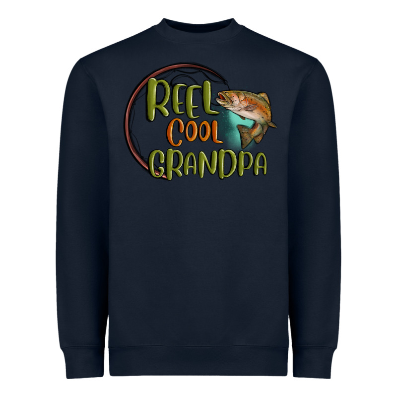 Reel Cool  Grandpa Heavyweight Sweatshirt by MaliasSmallBusiness | Teevron