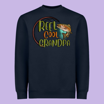 Reel Cool  Grandpa Heavyweight Sweatshirt Designed By Maliassmallbusiness