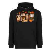 Black Pumpkin Spice Coffee Cups Heavyweight Hoodie - texasbilliewilder