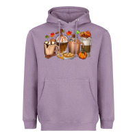 Lavender Pumpkin Spice Coffee Cups Heavyweight Hoodie - texasbilliewilder