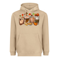 Mushroom Pumpkin Spice Coffee Cups Heavyweight Hoodie - texasbilliewilder