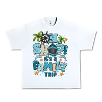 White oh ship its a family trip Urban Heavy Tee - MaliasSmallBusiness