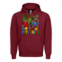 Burgundy embrace differences Zipper Hoodie - Artiststas
