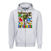 Heather Grey embrace differences Zipper Hoodie - Artiststas