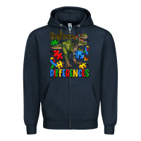 Navy embrace differences Zipper Hoodie - Artiststas
