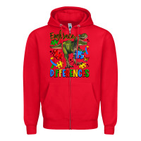 Red embrace differences Zipper Hoodie - Artiststas