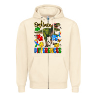 Sandshell embrace differences Zipper Hoodie - Artiststas