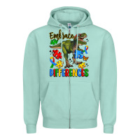 Seafoam embrace differences Zipper Hoodie - Artiststas