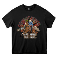 Black cowboy ranch Heavy Core Tee - SublimationCraftShop